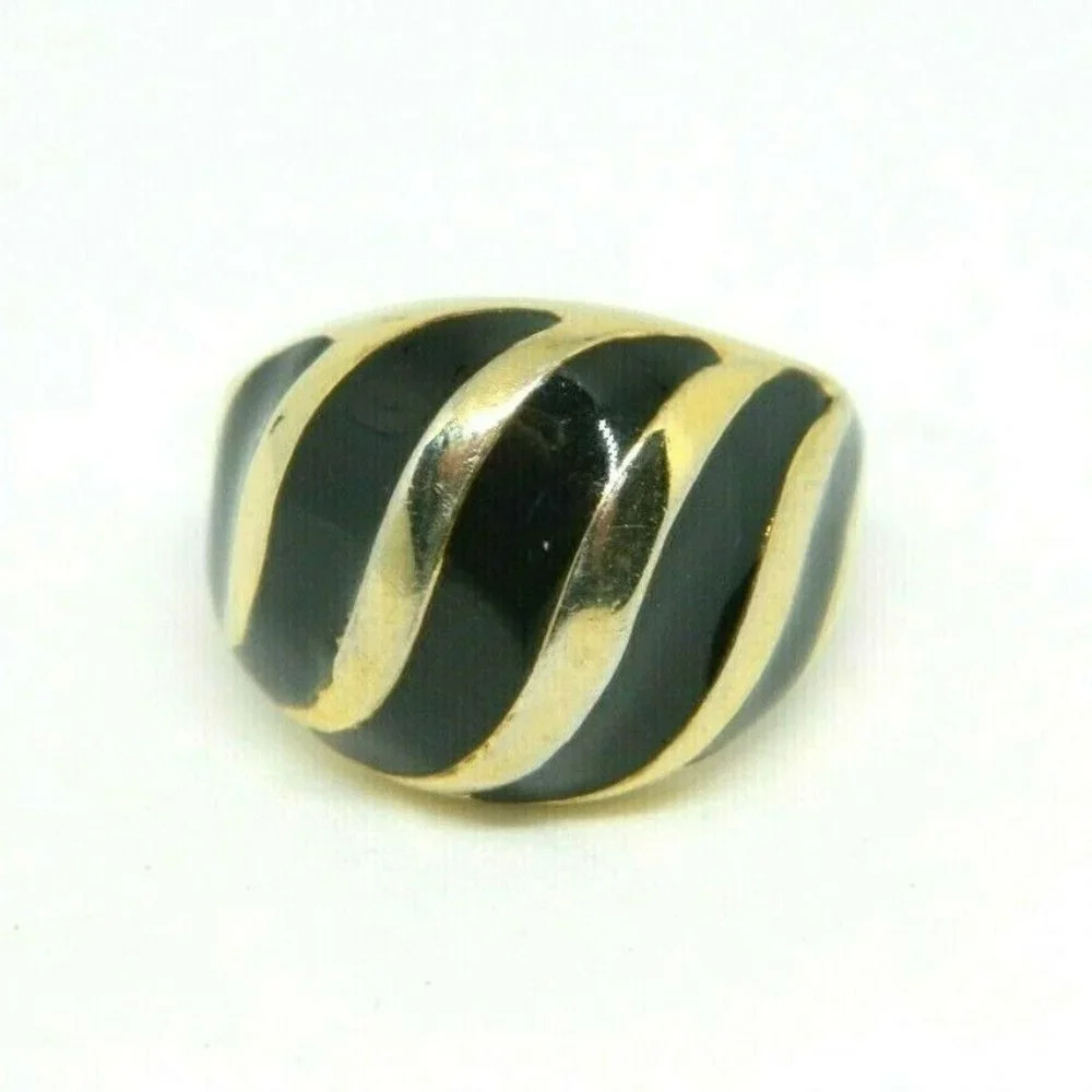 Espo Signed 18kt Gold G.E. Electroplate Ring